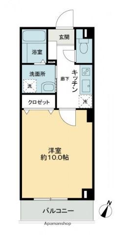 フィネス出来島(1K/2階)の間取り写真