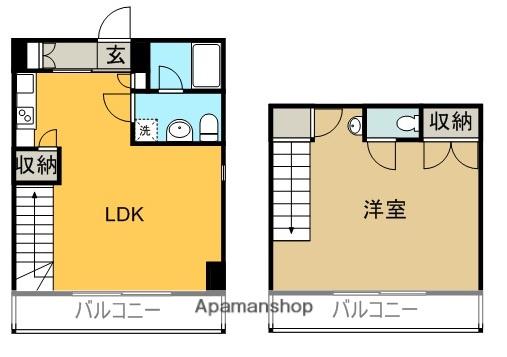 エンゼルハイツエクシブ(1LDK/9階)の間取り写真