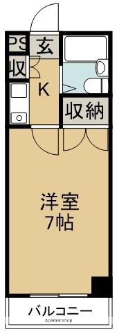 シャトル福島(1K/5階)の間取り写真