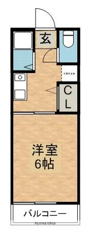 シャインハイツ(1K/2階)の間取り写真