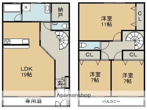 ＭＥＺＯＮＥＴＰＲＥＳＴＩＧＥ(3LDK)の間取り写真