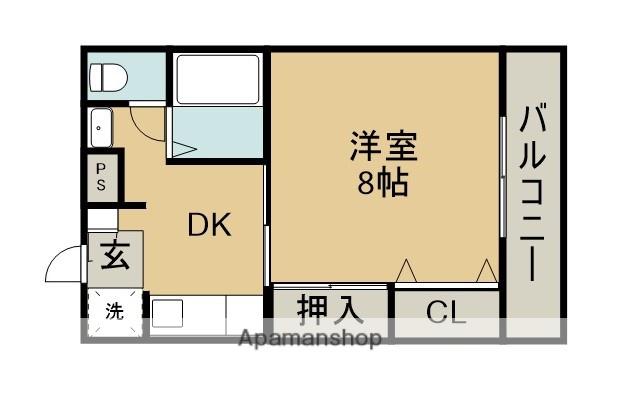 レジデンスイマイ(1DK/1階)の間取り写真