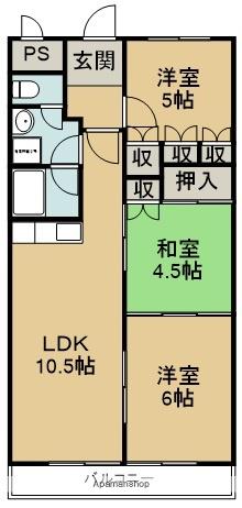 第17柴田マンション(3LDK/3階)の間取り写真