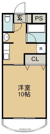 リファイン・ハイツ(1K/1階)の間取り写真