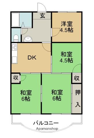 プリンスハイツ(4DK/5階)の間取り写真