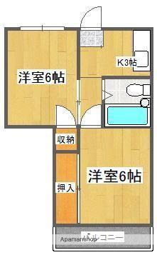 セグラ南昭和(2K/4階)の間取り写真