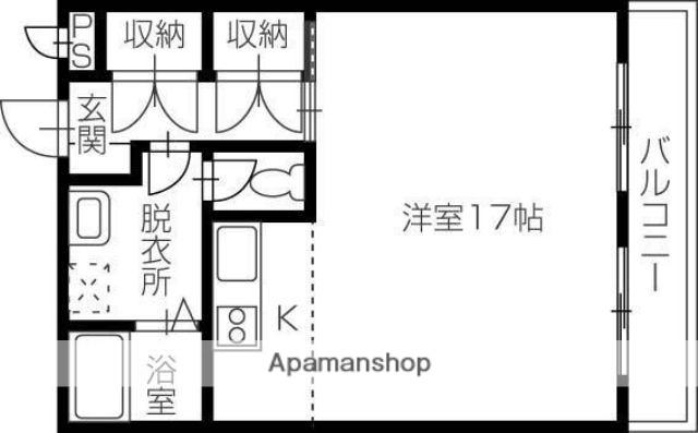 ソレイユ1番館(ワンルーム/3階)の間取り写真
