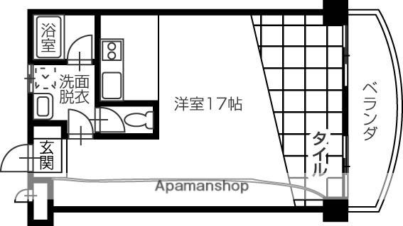ソレイユ1番館(ワンルーム/3階)の間取り写真