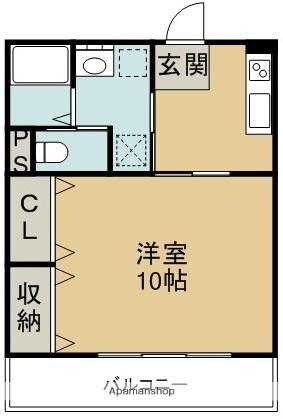 シュール南佐古(1K/1階)の間取り写真