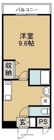 リバティマンション(1DK/5階)の間取り写真