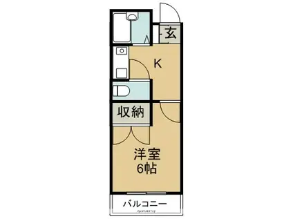 シティガーデン富田(1K/7階)の間取り写真