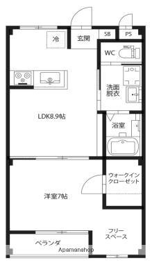 ピース・コウセイ勝瑞(1LDK/3階)の間取り写真
