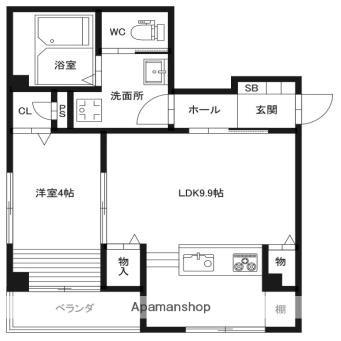 ピース・コウセイ古川(1LDK/2階)の間取り写真