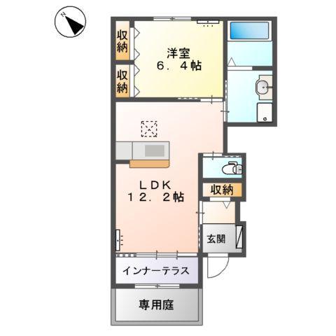 サニーコート(1LDK/1階)の間取り写真