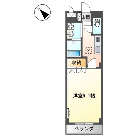 ルミナスハイム羽浦Ⅱ(1K/1階)の間取り写真