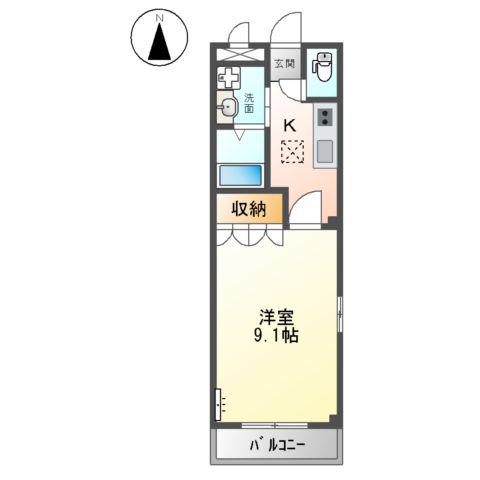 サンコート・コーダ(1K/1階)の間取り写真