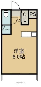 TS STYLE(ワンルーム/3階)の間取り写真