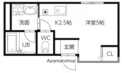 ピース・ラ・ヴェスタ(1K/4階)の間取り写真