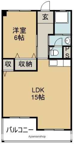 エクセレンス論田(1LDK/5階)の間取り写真