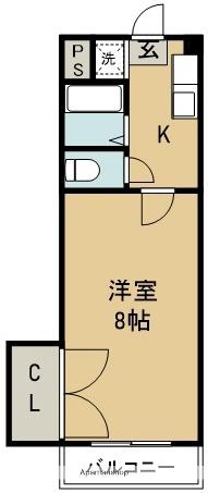 昭和ハイツ(1K/3階)の間取り写真