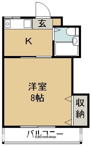 リバティN1N2(ワンルーム/3階)の間取り写真