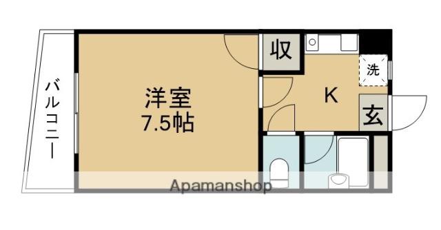 レジデンス北島(1K/2階)の間取り写真