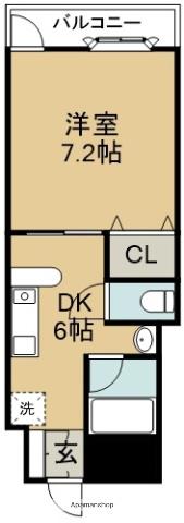 アーバンコート二軒屋(1DK/3階)の間取り写真