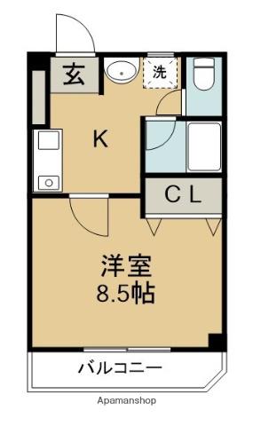 SAKURA(1K/3階)の間取り写真