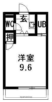 シャトル昭和町(1K/4階)の間取り写真