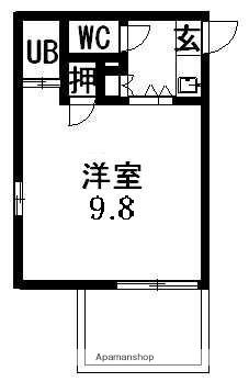 シャトル昭和町(1K/4階)の間取り写真
