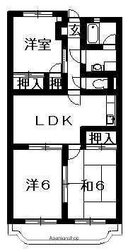 ハーブメゾン賀好(3LDK/1階)の間取り写真