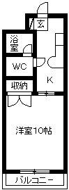 アクティパレス(1DK/2階)の間取り写真