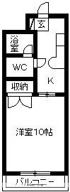 アクティパレス(1DK/3階)の間取り写真