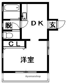 ベストパートナーズハウス(1DK/1階)の間取り写真