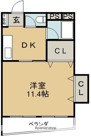 カリーノ パラッツォ(1K/1階)の間取り写真