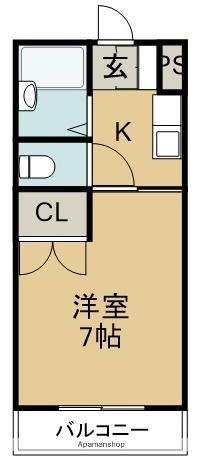 プレシオン南昭和(1K/2階)の間取り写真