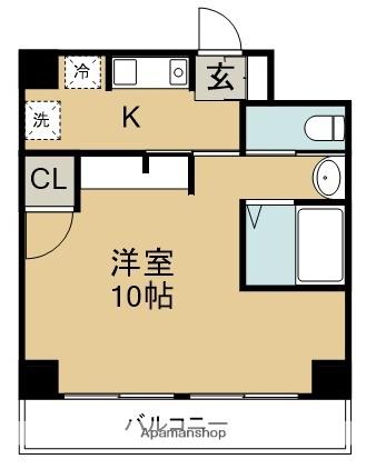 FACEビル(1K/3階)の間取り写真