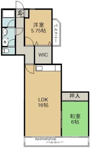 グローリアカーザ(2LDK/3階)の間取り写真