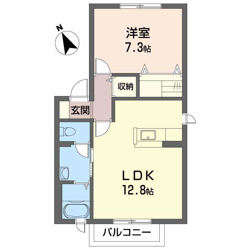 シャーメゾン昭和2(1LDK/2階)の間取り写真