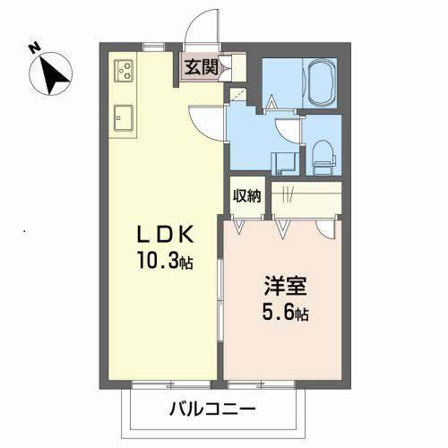 ディアスみき(2DK/2階)の間取り写真