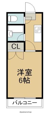 コーポ杉本(1K/1階)の間取り写真