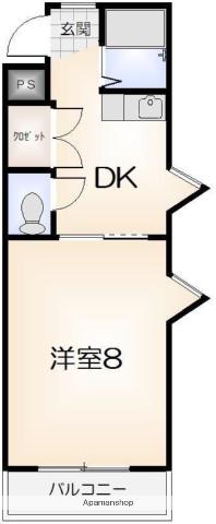 ヴェルメゾンツインA・B(1K/1階)の間取り写真