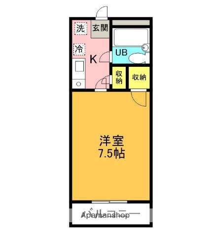 エスチュアリー64(1K/7階)の間取り写真