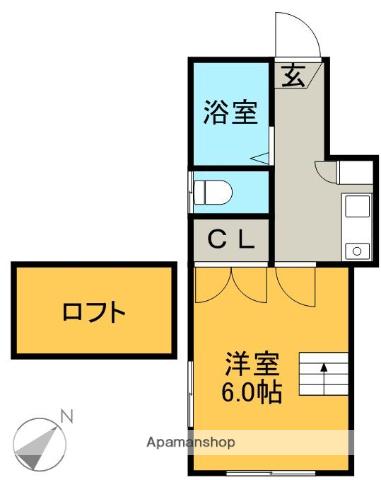 ロフトタウン住吉(1K/1階)の間取り写真