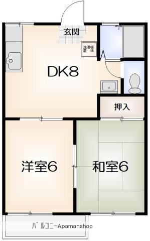 フレグランス立江(2DK/2階)の間取り写真