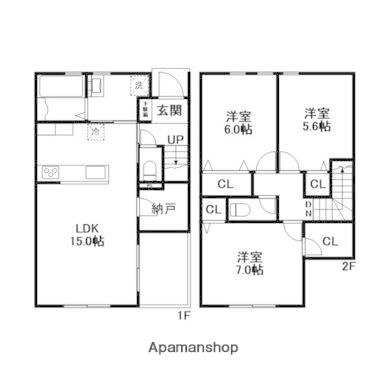 LINO住吉(3LDK/2階)の間取り写真