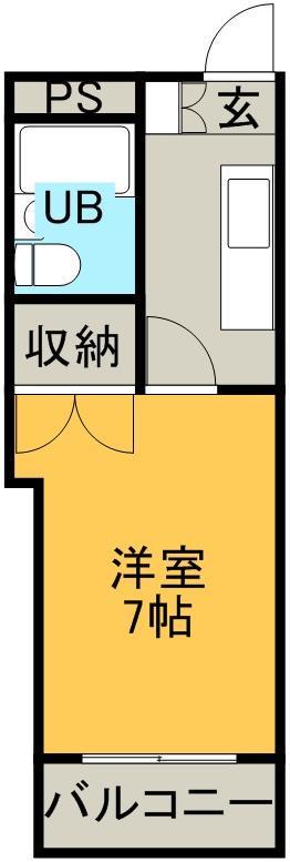 シャルム伊月(1K/2階)の間取り写真