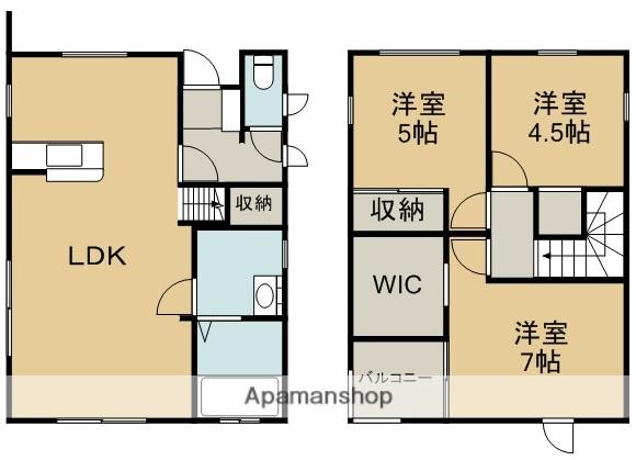高徳線 佐古駅 徒歩19分 2階建 築11年(3LDK)の間取り写真