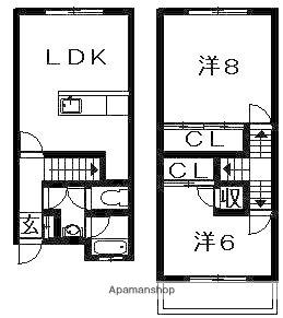 ハイツモリナガK6(2LDK/1階)の間取り写真