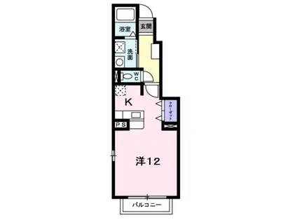 サニ-・ヴィラケイ(ワンルーム/1階)の間取り写真